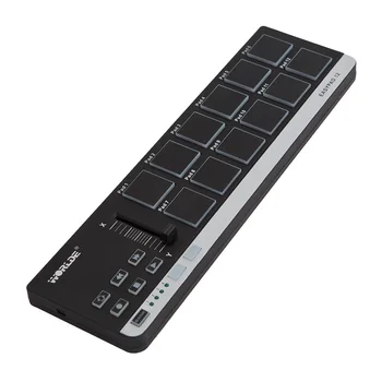 Worlde EasyPad.12 портативни мини-контролери USB, 12 ударни пэдов, MIDI устройството е Plug and Play, кабел за USB 2.0.
