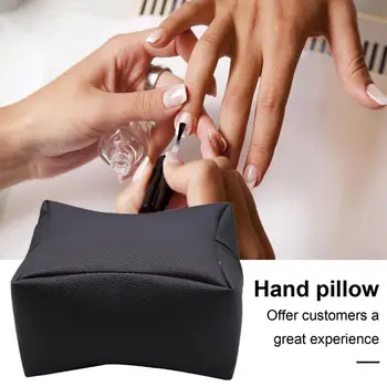 Възглавница за маникюр с шарени личи от изкуствена кожа, здрава, лесно моющаяся възглавница за дизайн на ноктите