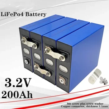 4ШТ батерия Lifepo4 3.2 V 200Ah, литиево-желязо-фосфатный батерия 12v 24V, батерия за слънчеви каравани, безмитен в ЕС и САЩ