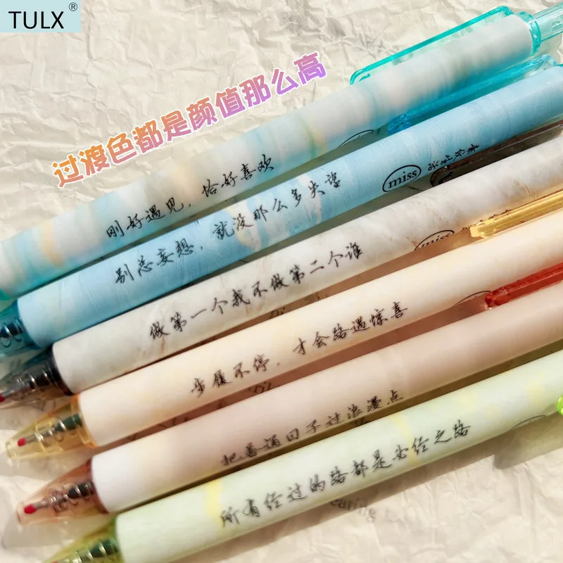 Дръжки TULX kawaii корейски канцеларски материали сладки стационарни принадлежности сладки ученически пособия стационарни японски канцеларски материали скъпа дръжка Изображение 0