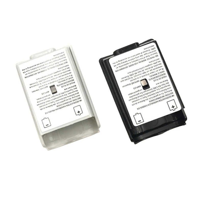 M6CA, черен/бял, подмяна на капака на отделението за батерията, съвместимост с безжичен контролер xbox 360, 1 опаковка, качеството на ABS-материал Изображение 0