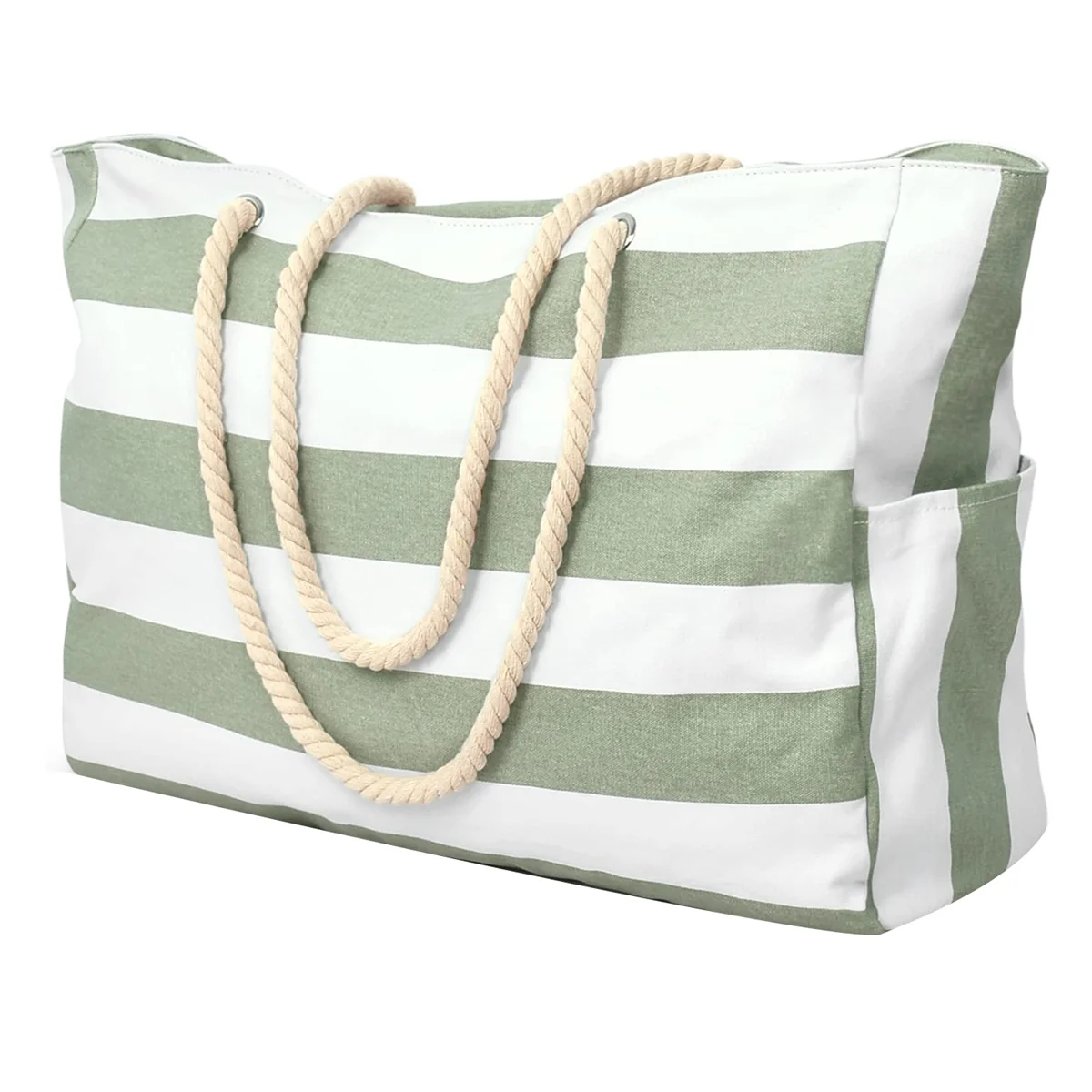 Плажна чанта, чанта за плуване, водоустойчива плажна чанта, Чанта за басейн, Плажна чанта, Пазарска чанта, Сгъваема чанта през рамо Зелена Изображение 0