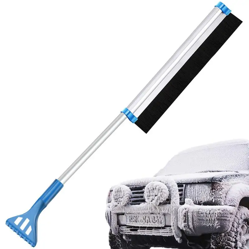 Четка за почистване на сняг и стъргало 3 В 1 За премахване на скрепер Мултифункционални подвижни инструмент за почистване на сняг за камион, кола на къмпинг в двора Изображение 0