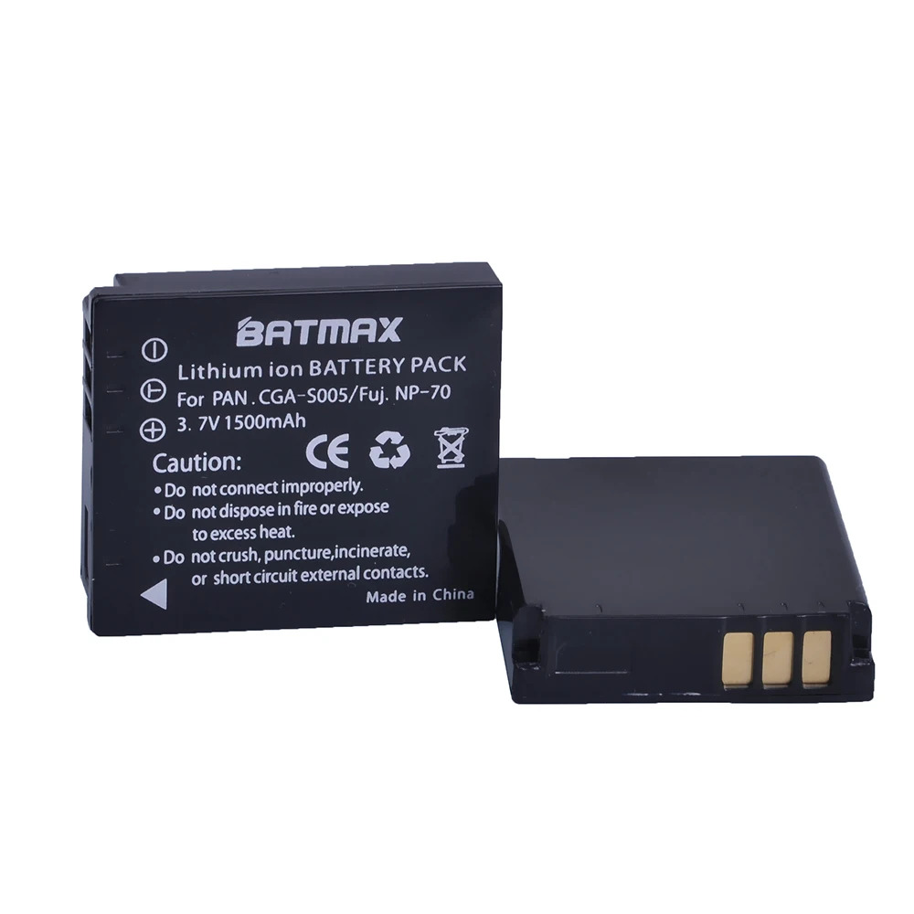 Batmax 3шт CGA-S005E S005 DMW-BCC12 Батерия + LCD USB Зарядно устройство за Panasonic Lumix DMC-LX1 LX2 LX3 FX3 BCC12 За FUJI NP-70 DB60 Изображение 1