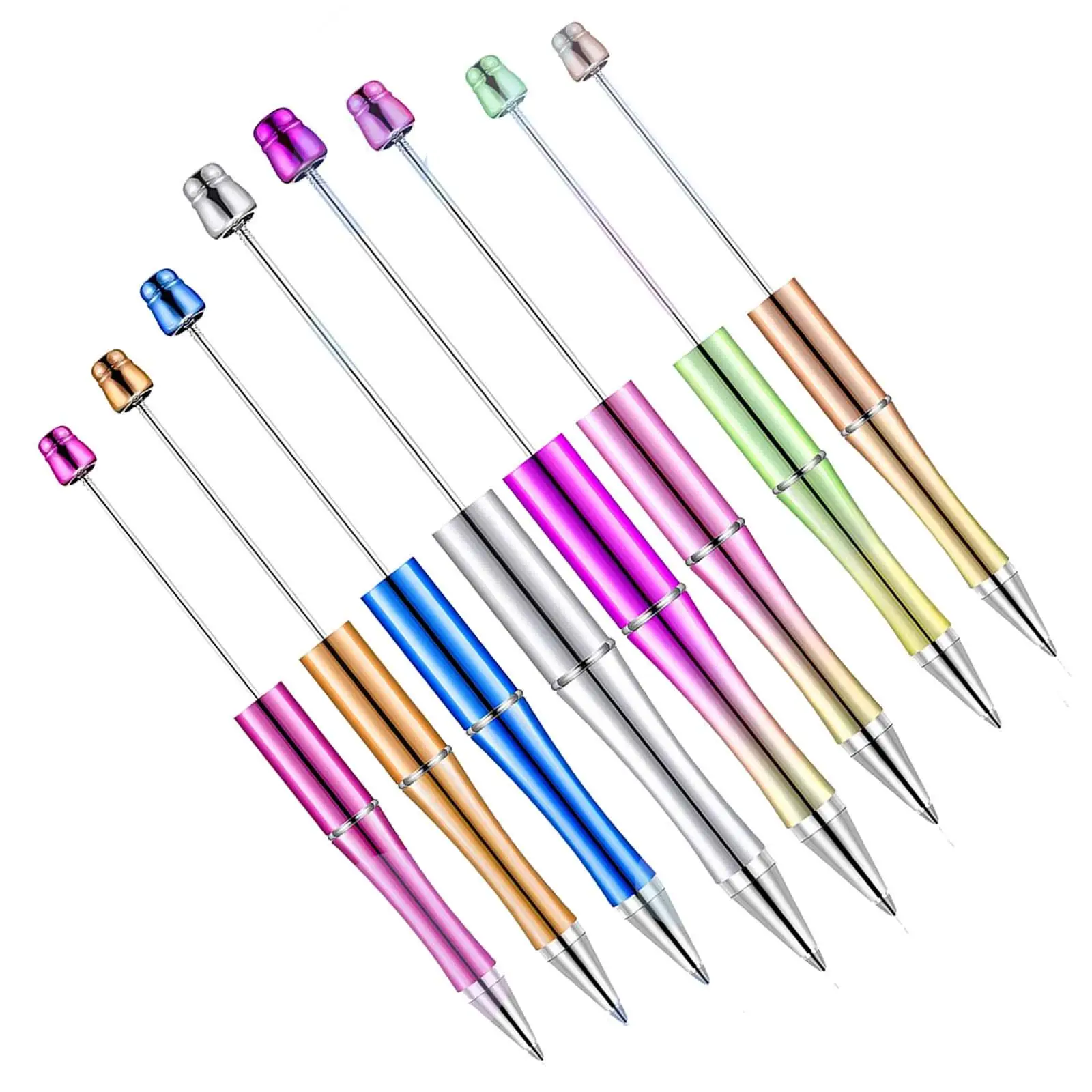 8x химикалки и Креативна преносима писалка-roller, с възможност за печат на химикалки в различни цветове за училищното офис Водене на дневник изпити Изображение 2