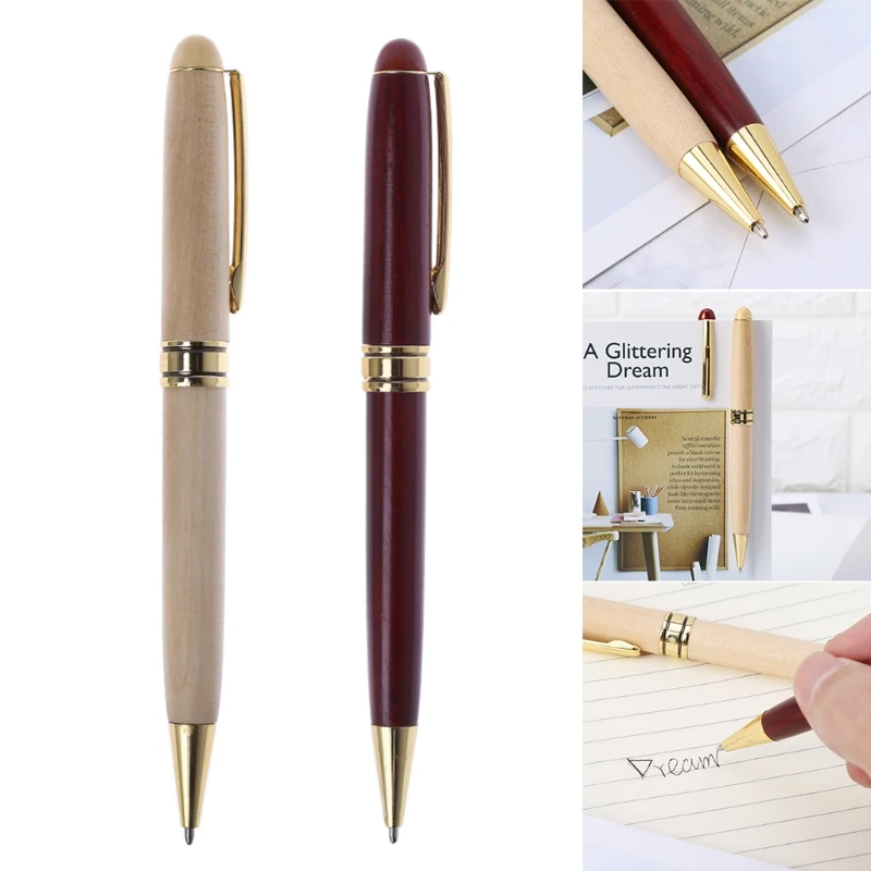 Химикалка писалка ръчно изработени от обрат-дърво, стационарен офис инструмент за писане на учениците Изображение 2