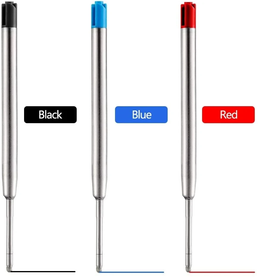 50 бр. /лот, бензиностанция химикалка 9,8 см, черни, сини и червени мастила, подходящи за Park Pen Различни видове PH2014 Изображение 2