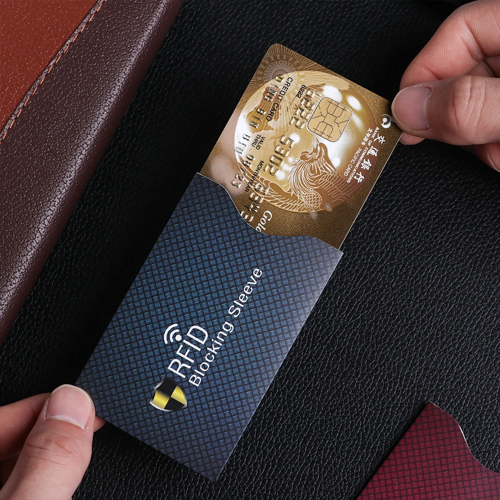 5ШТ Нов Противоугонный RFID Защитник на Кредитната Карта на Притежателя на Банковата Карта Блокиране на Ръкав Защитен Калъф на Кутията Изображение 3