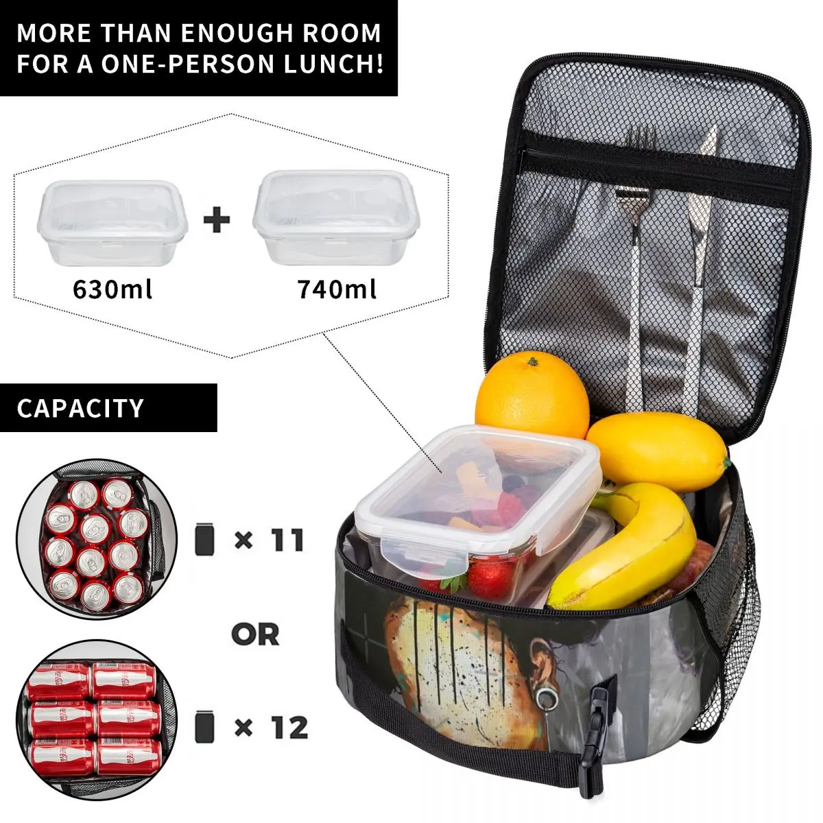 Естествено, ПОДСИСТЕМИ Чанти-хладилници за обяд, изолирано чанта, термосумка за хранителни продукти Изображение 3
