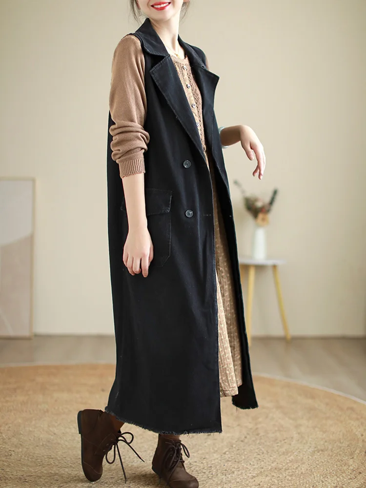 Max LuLu 2023, Зимни модни дрехи с дълги ръкави, женски ретро случайни деним жилетка, женско класическо палто, луксозни жилетки в стил пънк. Изображение 3