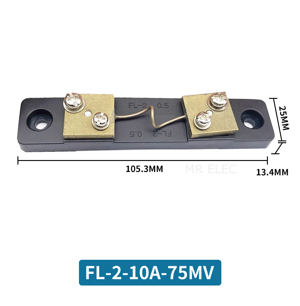 1бр FL-2B Тип Икономичен 10A 15A 20A 30A 40A 50A 75 mv Манганиновая Мед Dc Външен Шунтирующий Резистор постоянен ток с фиксирана стойност амперметър за постоянен ток Изображение 3