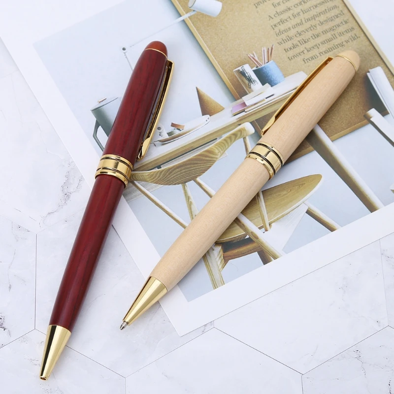 Химикалка писалка ръчно изработени от обрат-дърво, стационарен офис инструмент за писане на учениците Изображение 4