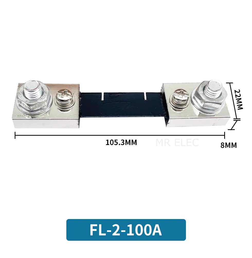 1бр FL-2B Тип Икономичен 10A 15A 20A 30A 40A 50A 75 mv Манганиновая Мед Dc Външен Шунтирующий Резистор постоянен ток с фиксирана стойност амперметър за постоянен ток Изображение 4