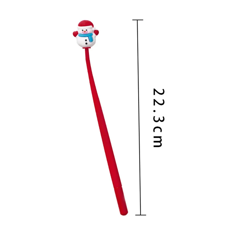 Коледна гел писалка Kawaii Сладка Коледна Елха Елен Дядо коледа, Снежен човек Подарък 0,5 мм Черни Неутрални Дръжки Училище Офис Стационарен Изображение 5