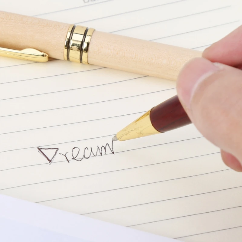 Химикалка писалка ръчно изработени от обрат-дърво, стационарен офис инструмент за писане на учениците Изображение 5