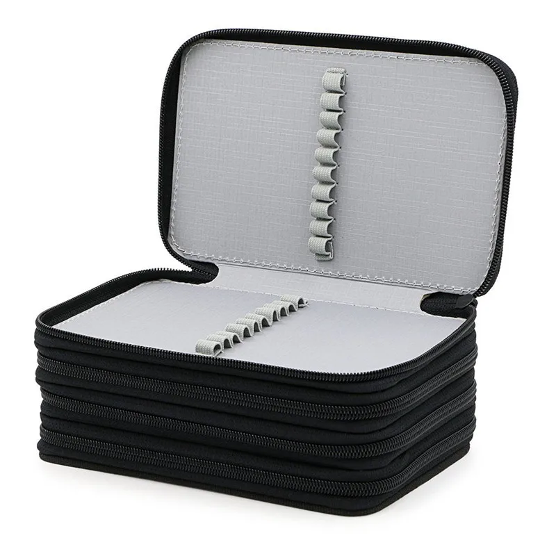 EZONE, 1 бр., многофункционални чанти за моливи, 72 дупки, по-голям капацитет, държач за рисуване, кутия за багаж, чанта с цип, приспособление с фиксирани торби. Изображение 5
