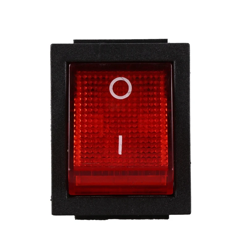 4X Червената Крушка С осветление, 4-Пинов Завъртане на ключа DPST ВКЛ./ИЗКЛ 16A 20A 250V AC Изображение 5